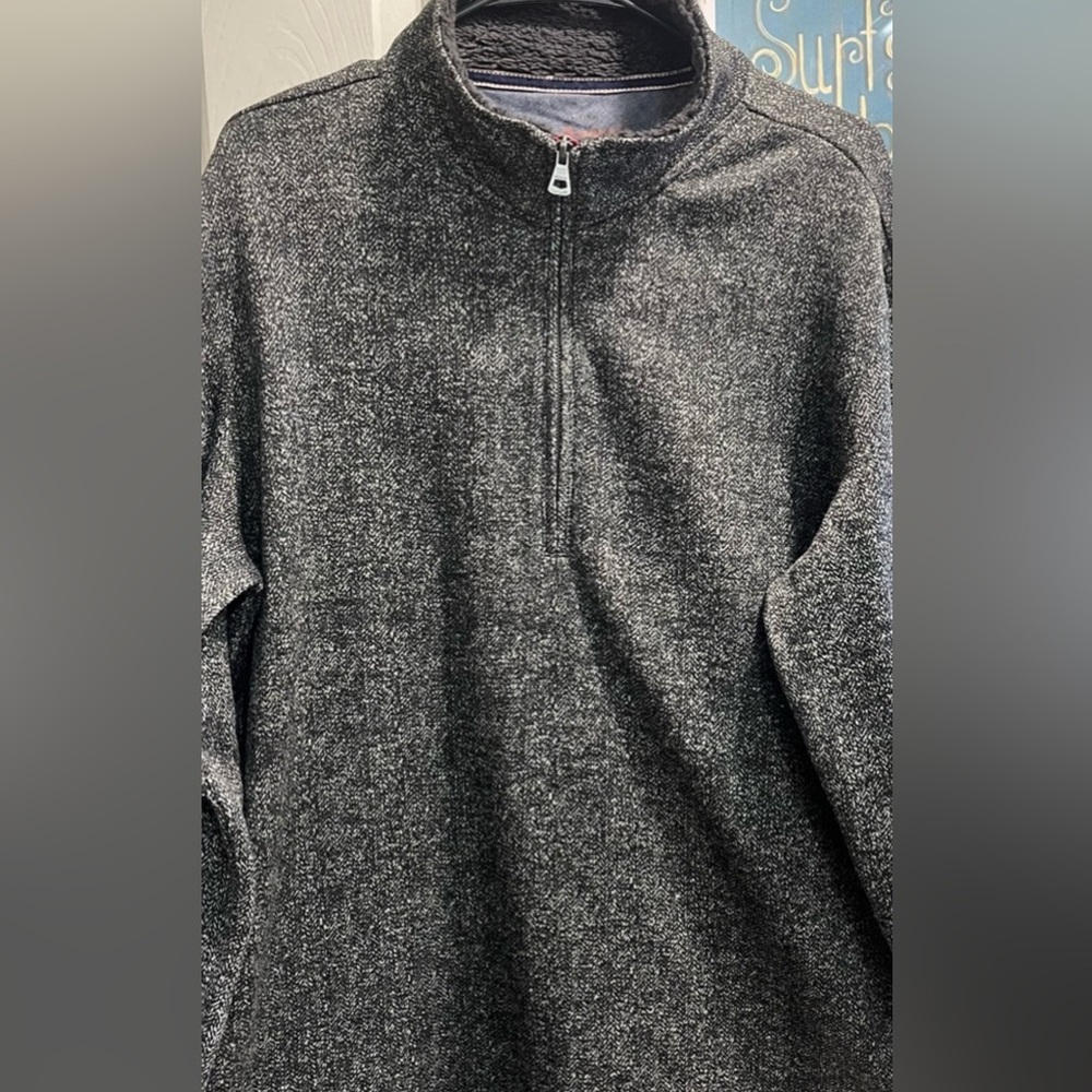 Preowned like New Fleece Original Weatherproof Men's Charcoal Zip-Up Sweater. - Picture 1 of 16